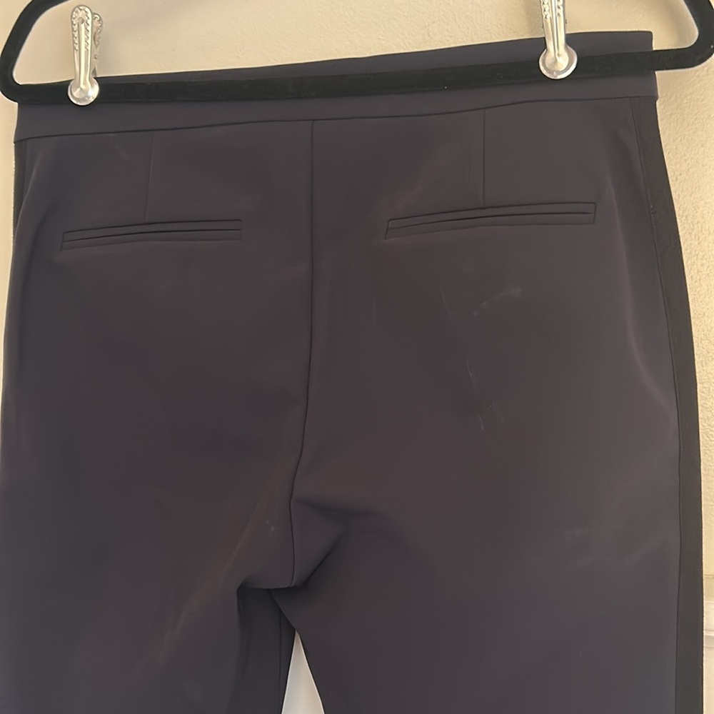 Rebecca Taylor Ava Techy Slim Ankle Crop Pants in Navy  Women’s size 10 - Picture 7 of 14